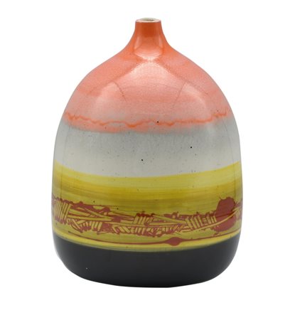 Emilio Scanavino ANFORA ceramica policroma smaltata, altezza cm 22; es. 6/50...