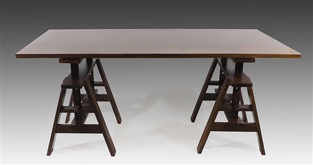 Zanotta: tavolo rettangolare da lavoro modello Leonardo in legno su gambe...