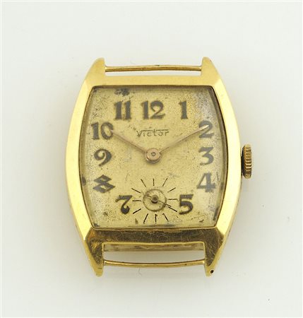 Victor: orologio da polso da uomo con cassa in oro giallo, quadrante con...