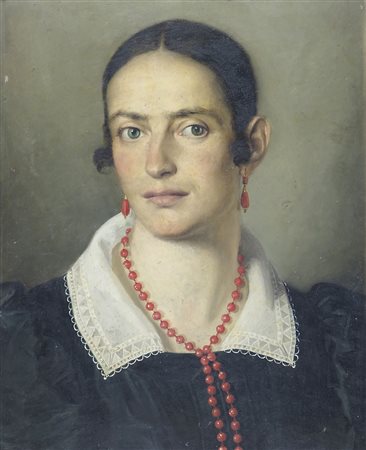 Giovanni Marchis (?) Lotto di 2 oli su tavola, cm. 41x33: a) "Simone Jemini"...