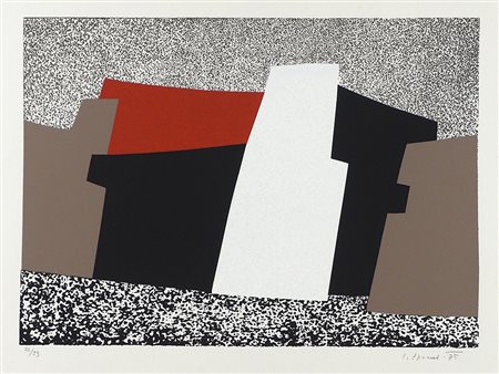 Luigi Spacal Trieste 1908-2000 "Muretto carsico" cm. 50x70 - incisone a...