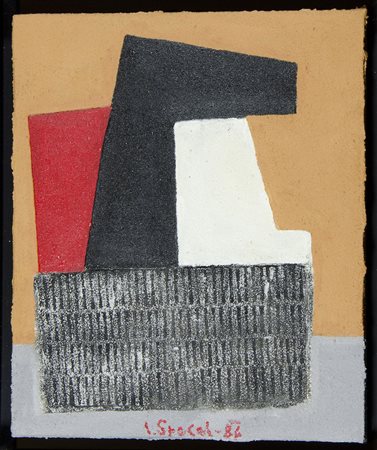 Luigi Spacal Trieste 1908-2000 "Composizione" cm. 30x25 - tecnica mista su...