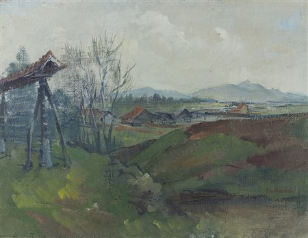 France Pavlovec 1897-1958 "Autunno in Slovenia" cm. 54x70 - olio su tela...