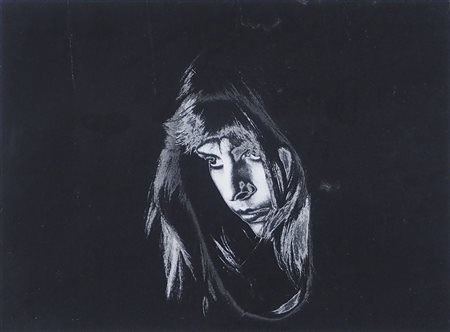 Carlo Bevilacqua Fagagna 1900-1988 "Mis tristezza" (1976) cm. 25x30 - stampa...