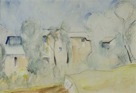 Nando Coletti 1907-1979 "Case in Cadore" cm. 33x47 - acquerello su carta...