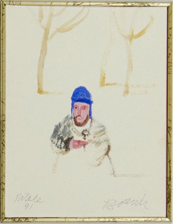 Antonio Possenti 1933-2016 "Figura" cm. 16x13 - tecnica mista su carta...