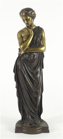 Giovanni Antonio Lanzirotti 1839-1921 "Pensierosa" h. cm. 43 - scultura in...