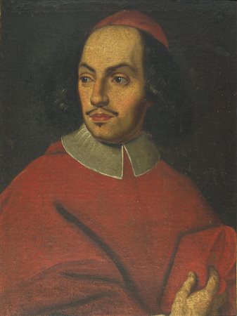 Maestro romano del XVII secolo "Cardinale" cm. 66x50 - olio su tela Con...