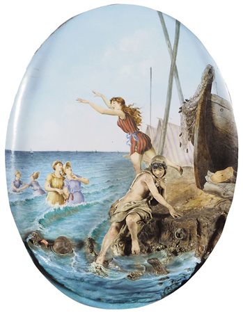 Alessandro Magni per "Società Ceramiche Richard Milano" Grande piatto ovale...