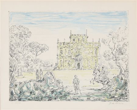 DE CHIRICO GIORGIO (1888 - 1978) Senza titolo. Litografia. Cm 48,00 x 38,00....