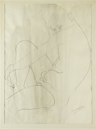 MURER AUGUST (1922 - 1985) Senza titolo. 1960. Tecnica mista su carta. Cm...