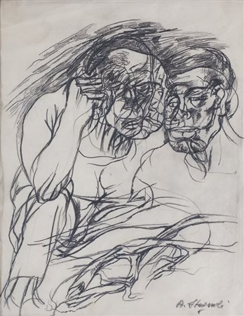 STAGNOLI ANTONIO (1922 - 2015) Senza titolo. Tecnica mista su carta. Cm 21,50...