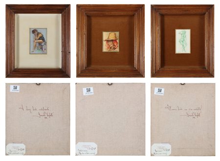 DUGHETTI GIANCARLO (1931 - 1986) Lotto composto da n. 3 miniature. Miniatura....