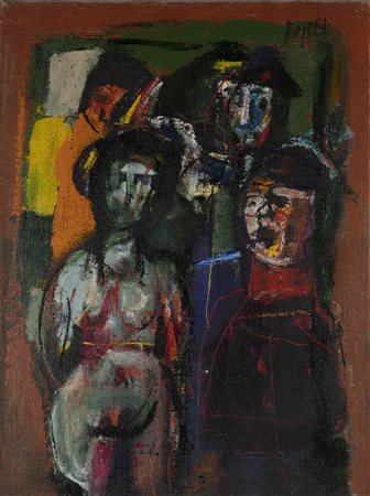 PAJETTA GUIDO PAOLO (1898 - 1987) Nudo prigioniero. 1970. Acrilico su tela....