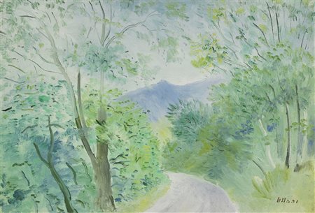 LILLONI UMBERTO (1898 - 1980) Senza titolo. 1959. Olio su tela . Cm 55,00 x...