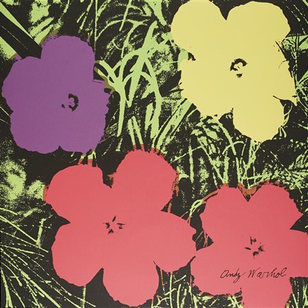 WARHOL ANDY (1928 - 1987) Flowers. Serigrafia. Cm 60,00 x 60,00. Non presenta...