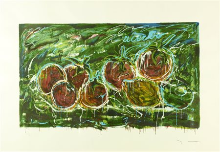 SCHIFANO MARIO (1934 - 1998) Senza titolo. Serigrafia. Cm 100,00 x 70,00....