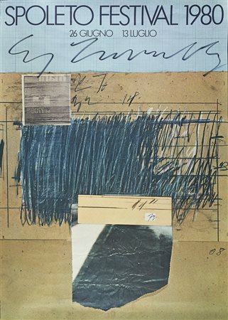TWOMBLY CY (1928 - 2011) Senza titolo. Poster. Cm 60,00 x 96,00. Manifesto...