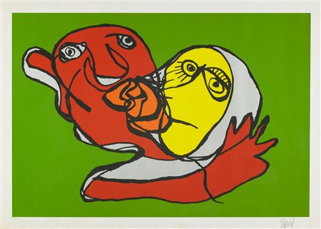 APPEL KAREL (1921 - 2006) Senza titolo. Serigrafia. Cm 105,00 x 75,00....