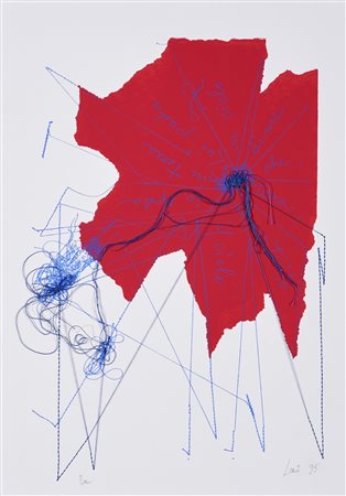 LAI MARIA (1919 - 2013) Senza titolo. 1995. Serigrafia ritoccata a mano. Cm...