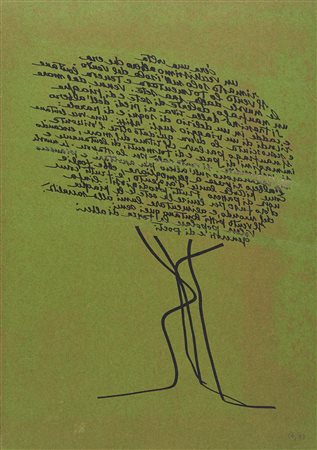 LAI MARIA (1919 - 2013) Senza titolo. 1997. Serigrafia ritoccata a mano. Cm...