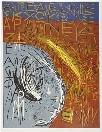 PALADINO MIMMO (n. 1948) Olympia. 1988. Litografia. Cm 70,00 x 90,00. P.P.S....