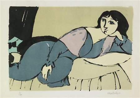 CANTATORE DOMENICO (1906 - 1998) Senza titolo. Litografia. Cm 56,00 x 40,00....