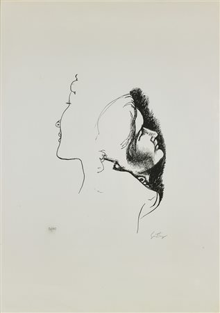 GUTTUSO RENATO (1912 - 1987) Senza titolo. Litografia. Cm 49,00 x 69,00....