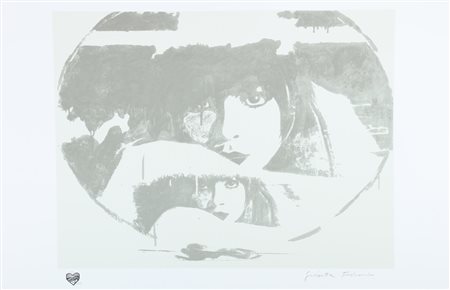 FIORONI GIOSETTA (n. 1932) Doppio Liberty Silver. Serigrafia polimaterica e...