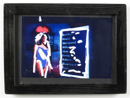 SCHIFANO MARIO (1934 - 1998) Senza titolo. Tecnica mista su fotografia. Cm...