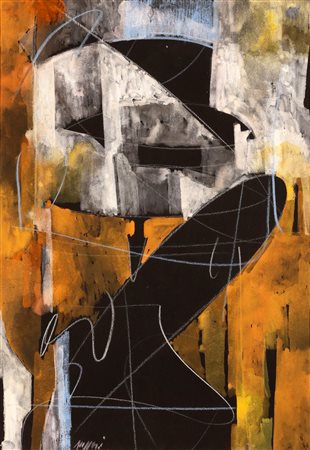 RUGGERI PIERO (1930 - 2009) Napoleone. . Tecnica mista su carta. Cm 32,00 x...