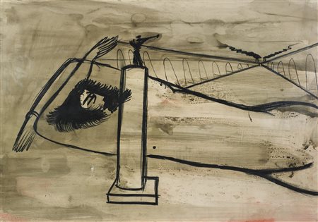 DEL RE MARCO (n. 1950) Senza titolo. Tecnica mista su carta. Cm 100,00 x...