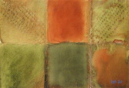 HALAS JOZEF (1927 - 2015) Senza titolo. 1970. Olio su carta. Cm 41,00 x...