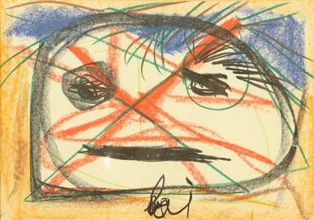 GIUNNI PIERO (1912 - 2000) Nuvole sul nevaio. 1970. Olio su tavola. Cm 30,00...