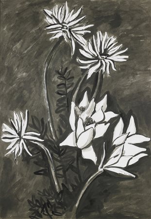 GUTTUSO RENATO (1912 - 1987) Senza titolo. 1976. Tecnica mista su carta. Cm...