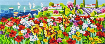 FACCINCANI ATHOS (n. 1951) Da un viaggio in provenza. Olio su tela . Cm 70,00...