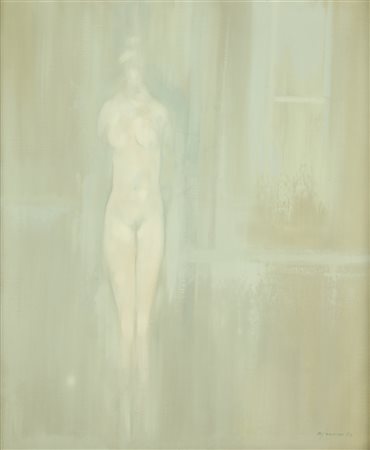 AJMONE GIUSEPPE (1923 - 2005) Trasparenza. 1972. Olio su tela . Cm 53,00 x...