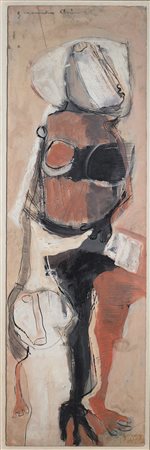 CHAVEZ GERARDO (n. 1937) Senza titolo. Tecnica mista su cartone. Cm 22,00 x...