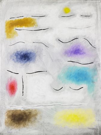 NUCARA RENZO (n. 1955) Senza titolo. 1991. Tecnica mista su tela. Cm 60,00 x...