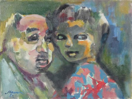 MINO MACCARI, Senza titolo, Olio su tela Anno 1962 Dim.30x40 Opera archiviata...