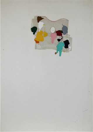 MARIO SCHIFANO, Senza titolo, Tecnica mista su carta Anno 1973/78 Dim.100x70...