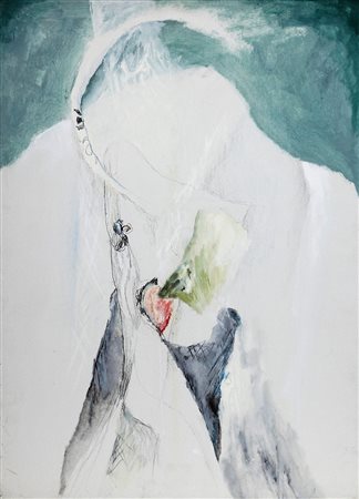 MARIO RACITI, Presenze assenze, Tecnica mista su tela Anno 1981 Dim.70x50...