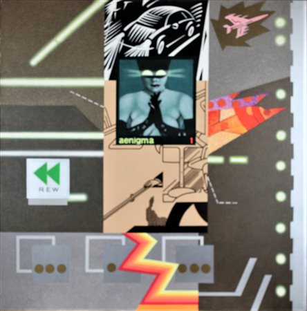 SERGIO SARRI, Aenigma 1, Olio su tela Anno 2004 Dim.100x100 Opera senza...