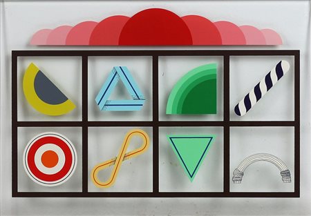 LUCIO DEL PEZZO, Senza titolo, Piastra in vetro Dim.21x30 Esemplare 78/100...