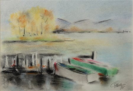 GINO BELLANI, Senza titolo, Pastello su cartoncino Anno 1975 Dim. 22x32...