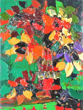 NELU PASCU, Senza titolo, Olio su tavola Anno 2004 Dim.75x56 Al verso data,...