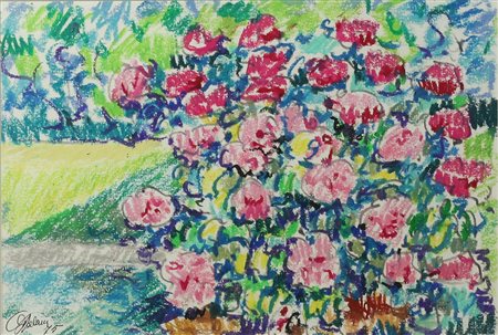 GINO BELLANI, Senza titolo, Pastello su cartoncino Anno 1975 Dim. 22x32...