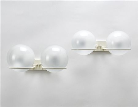 Gino Sarfatti (Venezia 1912 - Gravedona 1985)Coppia di lampade da parete...