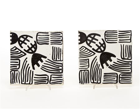 Giuseppe Capogrossi (Roma 1900 - Roma 1972) "Nero - Superficie CP872/A" Due...