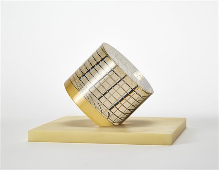 Enzo Mari (Novara 1932)"Deformazione ottico dinamica di un cubo in un...